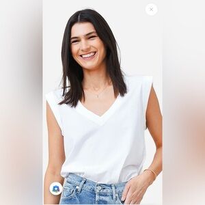 Citizens Of Humanity Cream Crew Neck Top